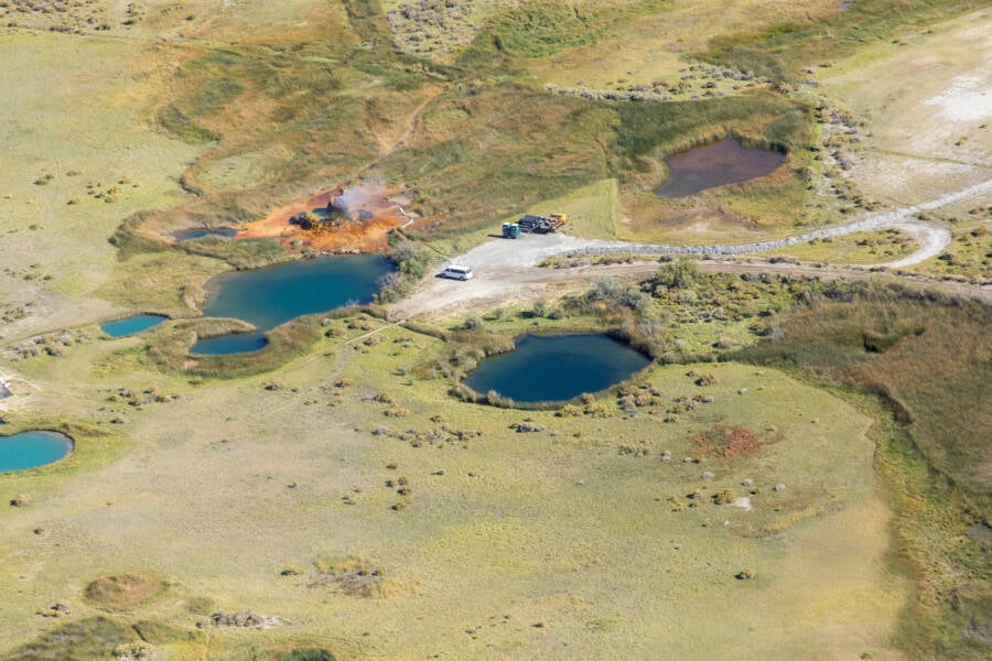 Fly Geyser Aerial Shot