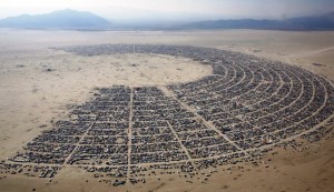An Aerial Photograph Of Burning Man 2013
