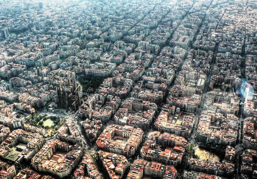 Aerial Photography Of Eixample Barcelona