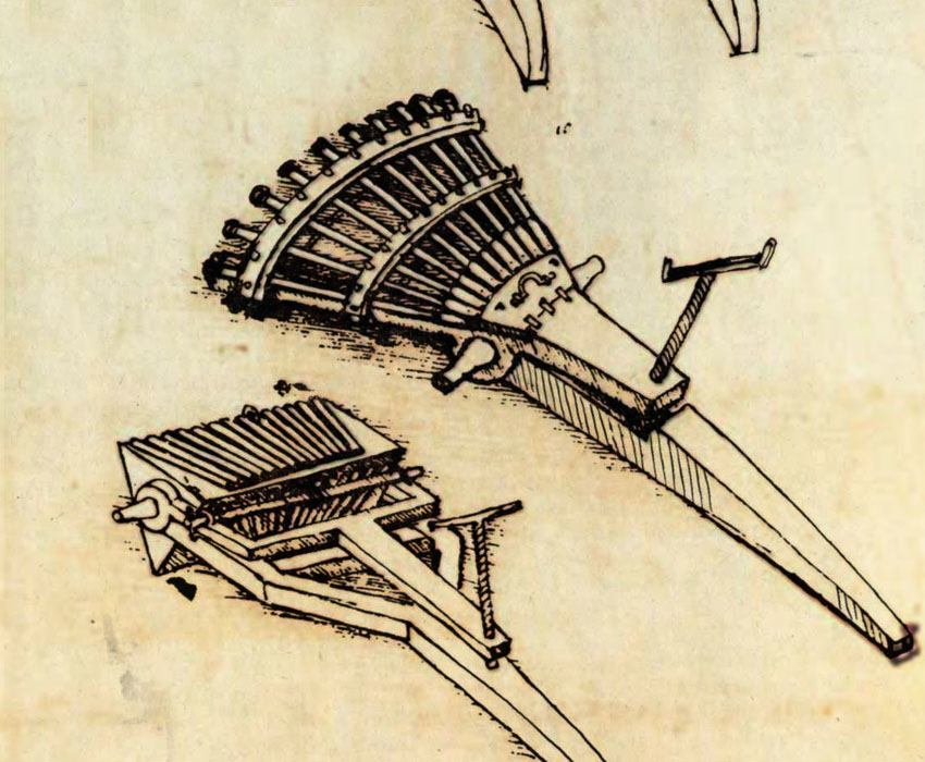 Leonardo Da Vinci Invention Of A Machine Gun