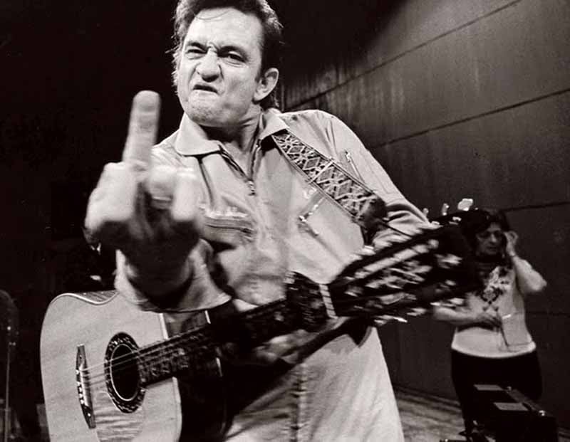 Johnny Cash Giving The Finger