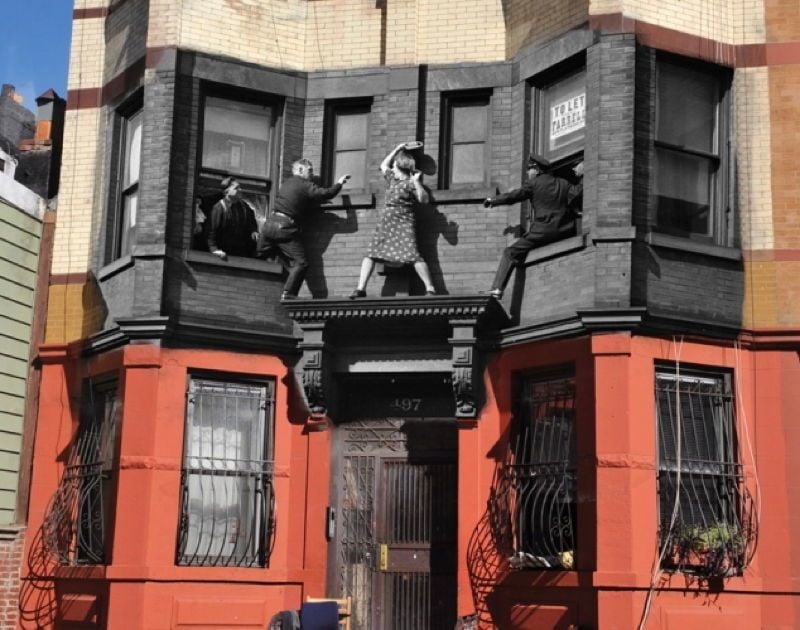 Vintage Crime Scenes Balcony