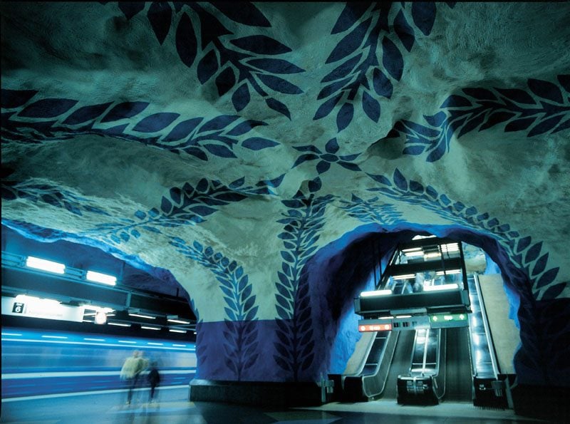Stockholm Metro Blue Flora