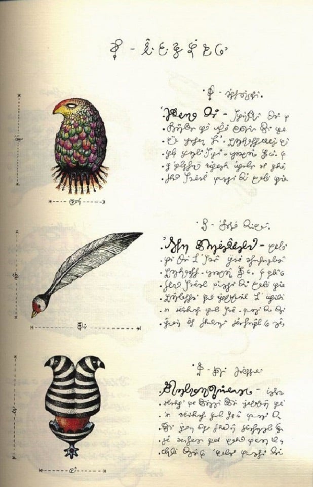 Codex Seraphinianus Birds