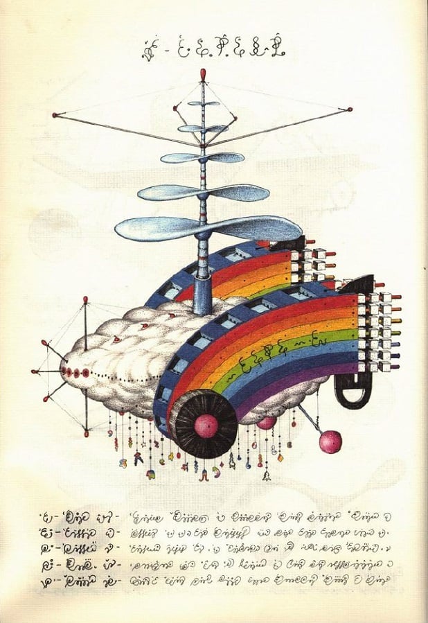 Codex Seraphinianus Rainbow Helicopter