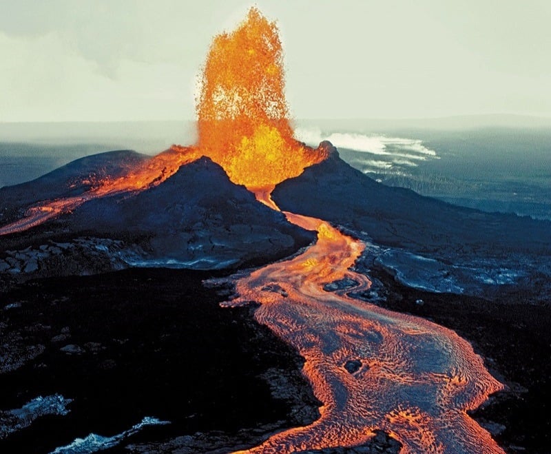 Active Volcano Eruption