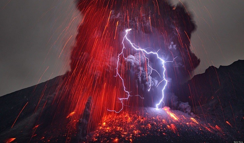 Volcano Lightning Eruption