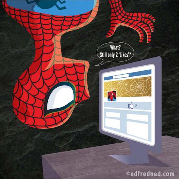 Social Media Superheroes Spiderman