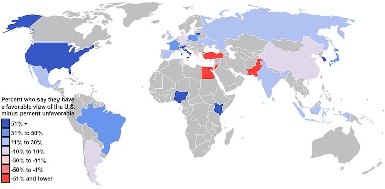 25 Maps Attitude to US