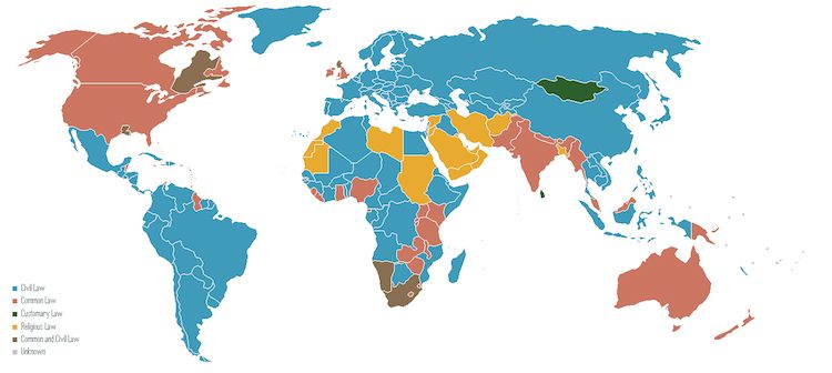 25 Maps Law Systems