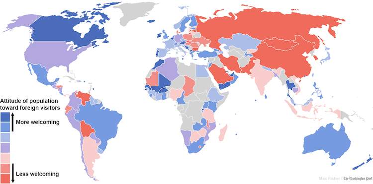 25 Maps Welcoming Foreigners