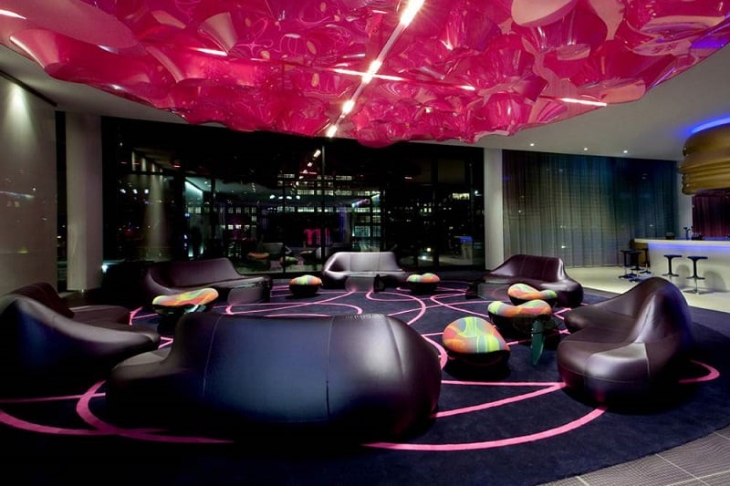 Pink Ceiling in nhow Berlin Coolest Hotel