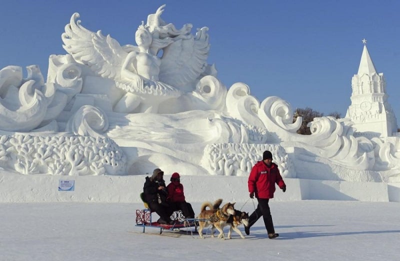 Beautiful Ice Sculptures in Harbin, China