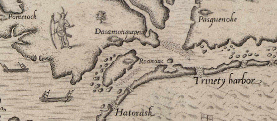 Lost Colony Of Roanoke Island Map