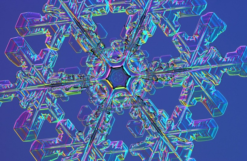 Snow Crystals Under Microscope