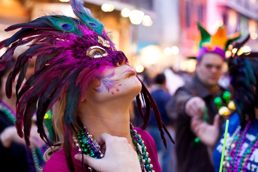 Mardi Gras' Colorful Craziness.