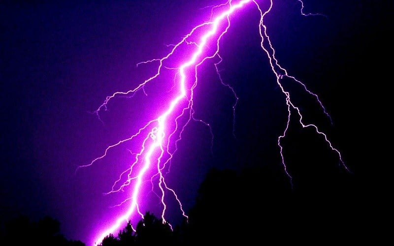 Craziest Weather Colorful Lightning in Sky