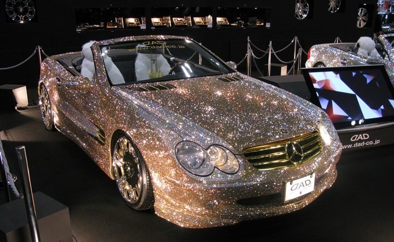 Mercedes Covered in Diamonds