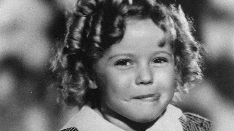 Adorable Shirley Temple in Black and White