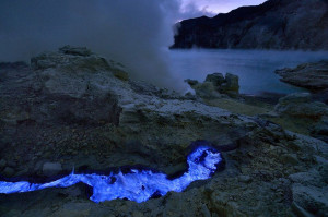 Kawah Ijen Blue River