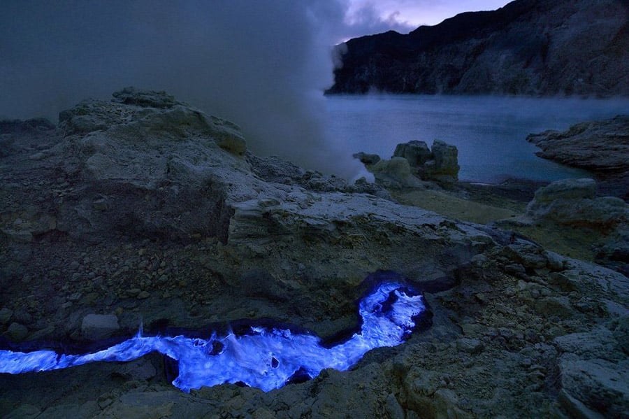 The Mesmerizing Blue Fire Of Kawah Ijen Volcano In Indonesia