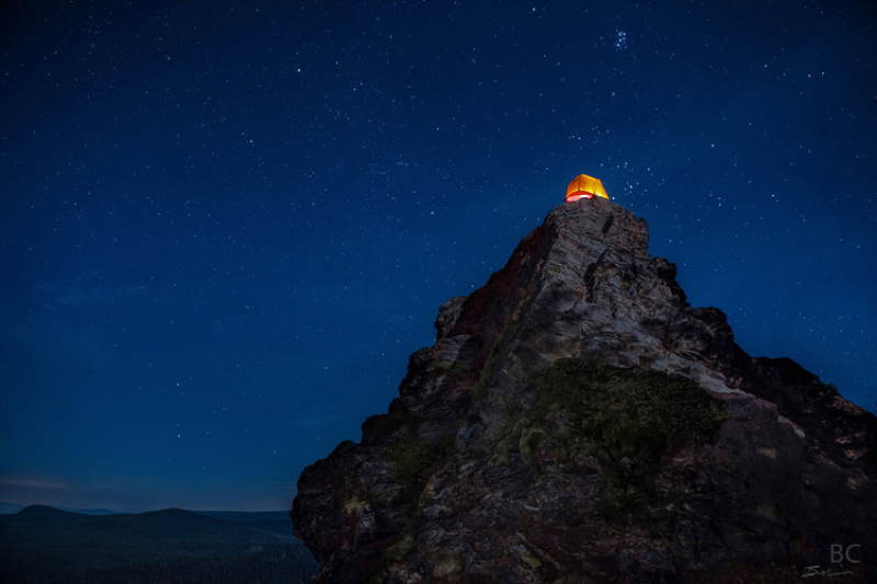 Nature Photographers Glowing Tent