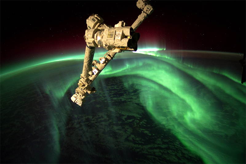 Natural Events Aurora Borealis From Space