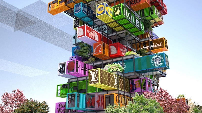 Advertising Shipping Containers