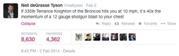Neil DeGrasse Tyson Tweets Broncos