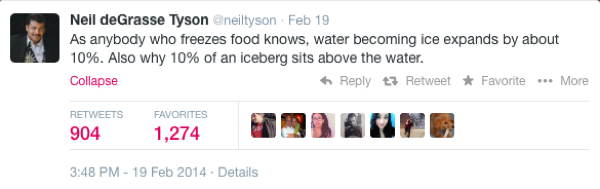Neil DeGrasse Tyson Tweets Icebergs