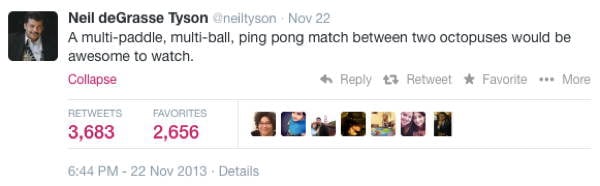 Neil DeGrasse Tyson Tweets Octopus