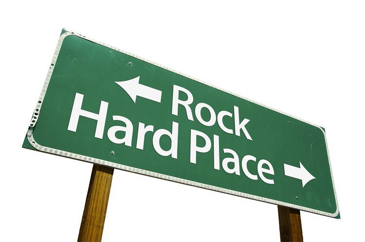 English Idioms Rock Hard Place