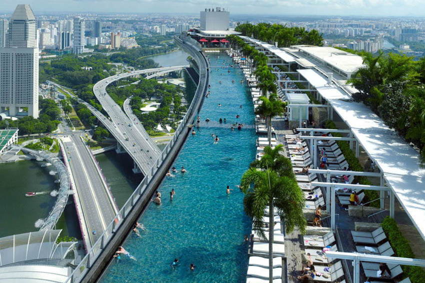 Amazing Pools Marina Bay Aerial