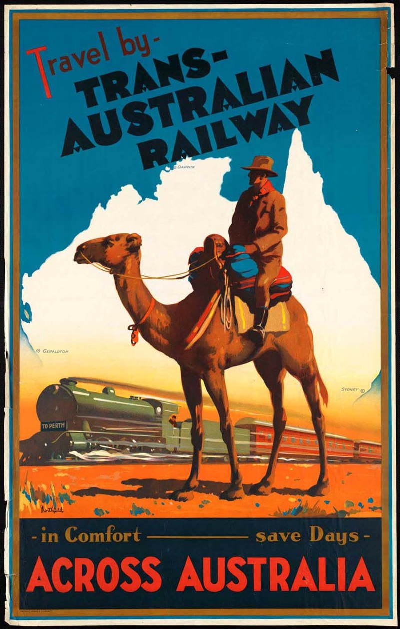 vintage queensland travel posters