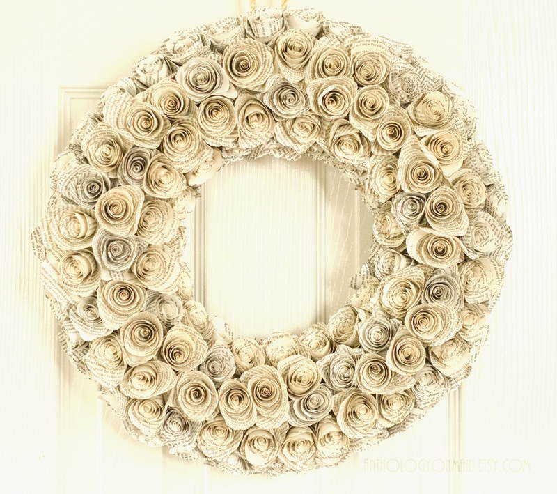 Wreath From Book Pages