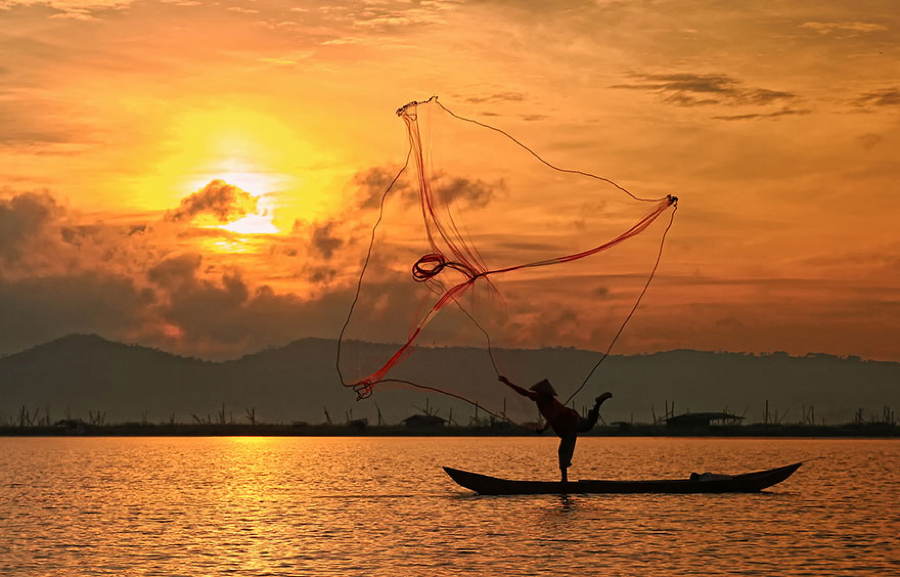 Indonesia Village Fishing