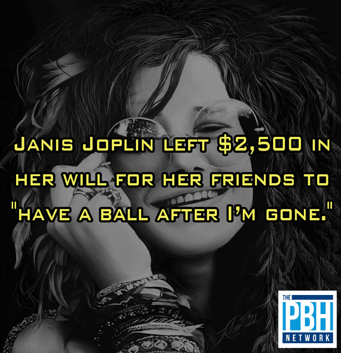 Janis Joplin's Will For Her Friends