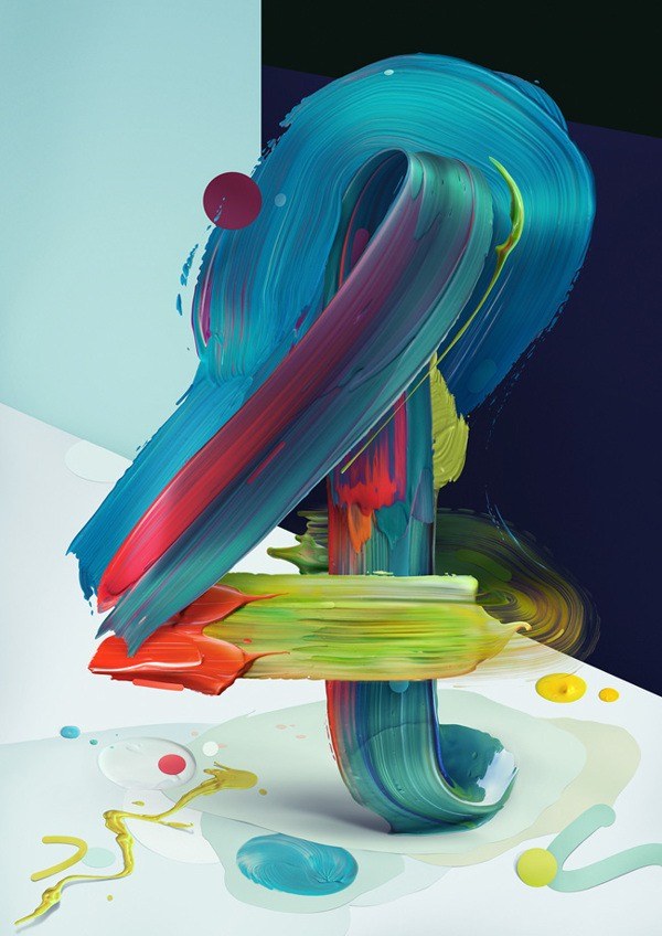 Painted Typography Number 4
