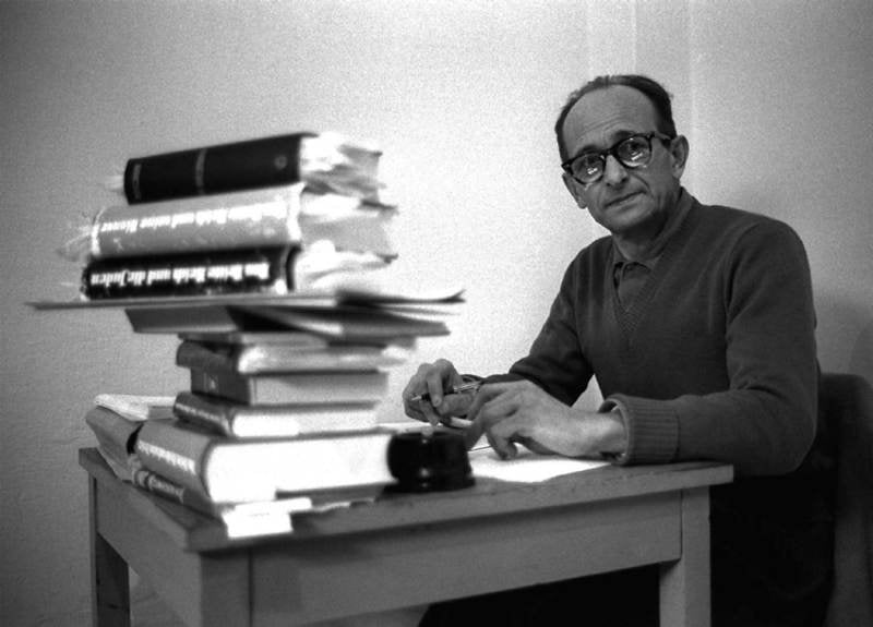 Adolf Eichmann At His Desk
