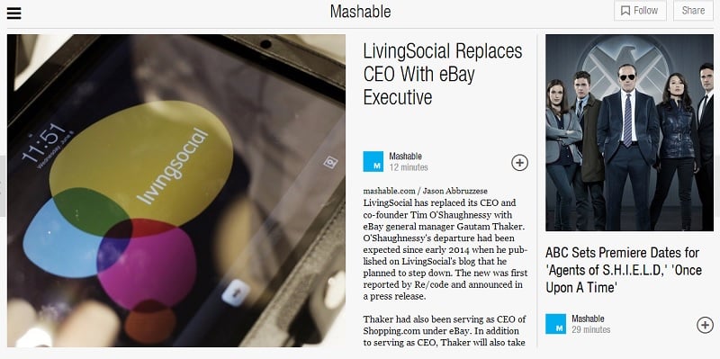 Mashable on Flipboard