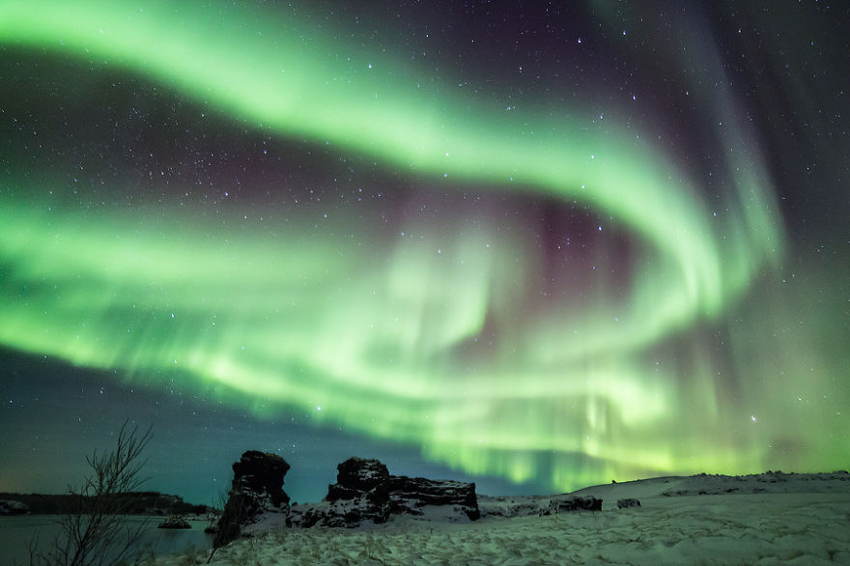 Iceland Winter Aurora Borealis