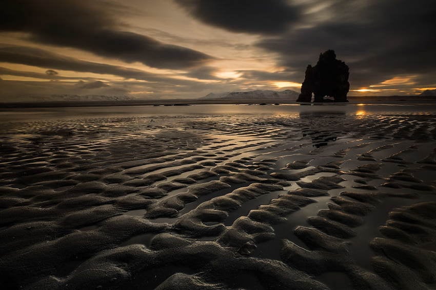 Iceland Winter Dinosaur Rock