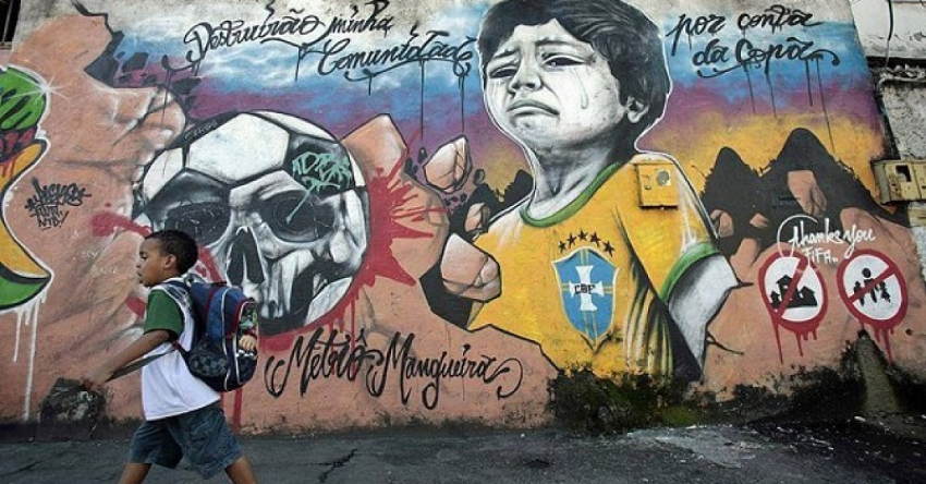 World Cup Dark Side Street Art Protests