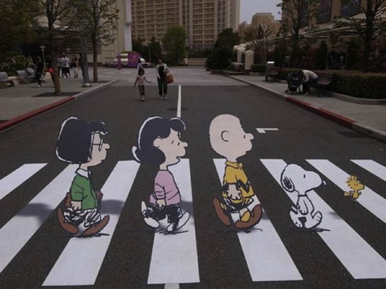 Zebra Crossing Peanuts Abbey Road