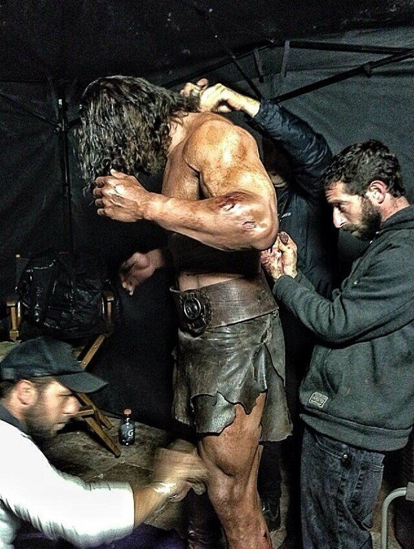 Dwayne Johnson Behind the Scenes at Hercules