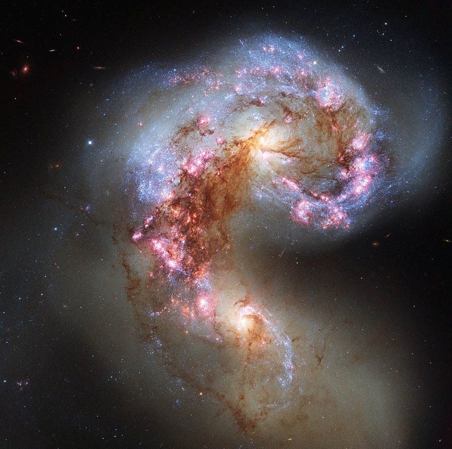 Hubble Flickr Antennae Galaxies