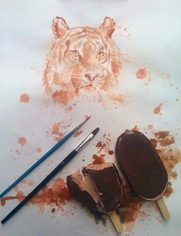 Ice Cream Paintings Tiger
