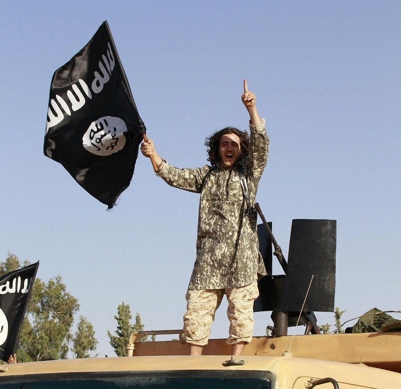 Islamist Fighter Group Waving Flag