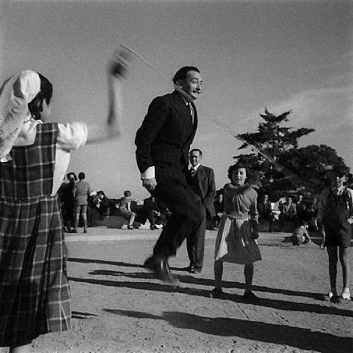 Salvador Dali Jumping