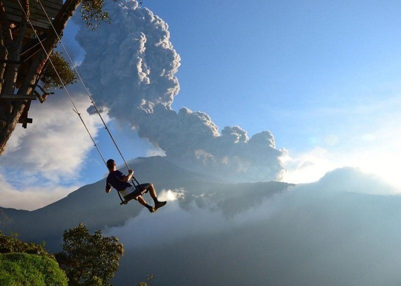 Man Soars Above Clouds